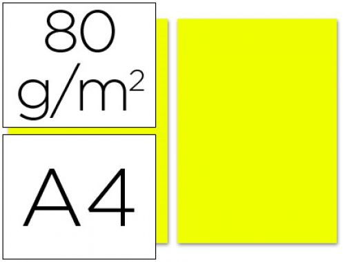 Papel de cor liderpapel din a4 80 gr limao embalagem de 100 folhas , Liderpapel , 28249 , 8423473282490